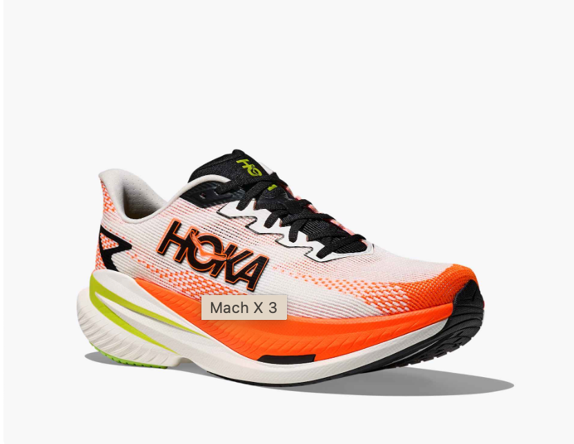 Men's Hoka Mach X 3 – Carbon Plate Running Shoe